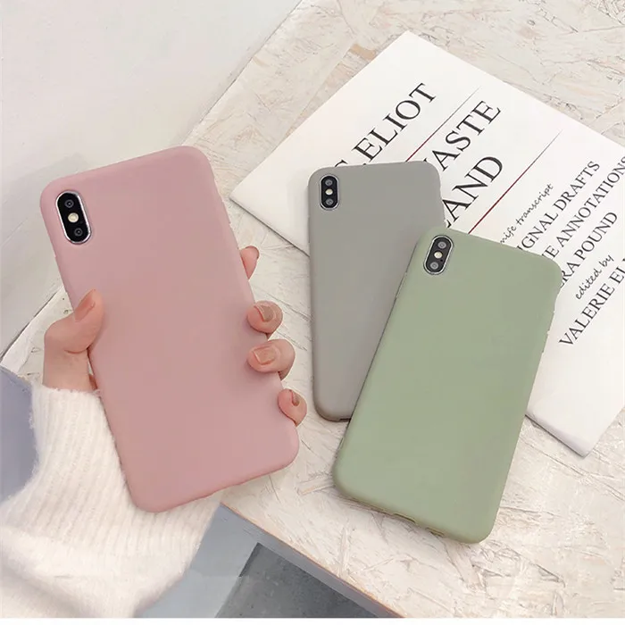 Women's Matte Solid Candy Phone Case for iPhone