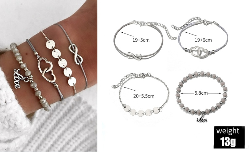 Women's Boho Marble Patterned Beaded Bracelet