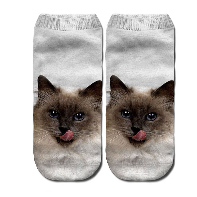 Women's 3D Cat Print Socks