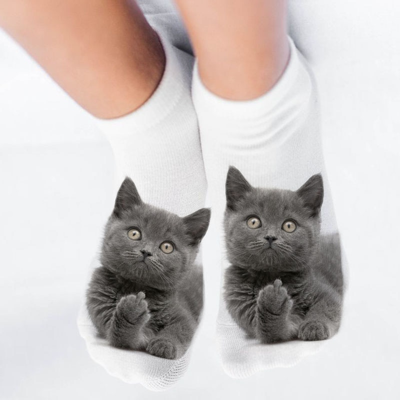 Women's 3D Cat Print Socks
